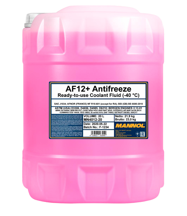 Antifreeze AF 12+ 20Lts